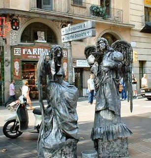 LES EST&Agrave;TUES DE LA RAMBLA DE BARCELONA